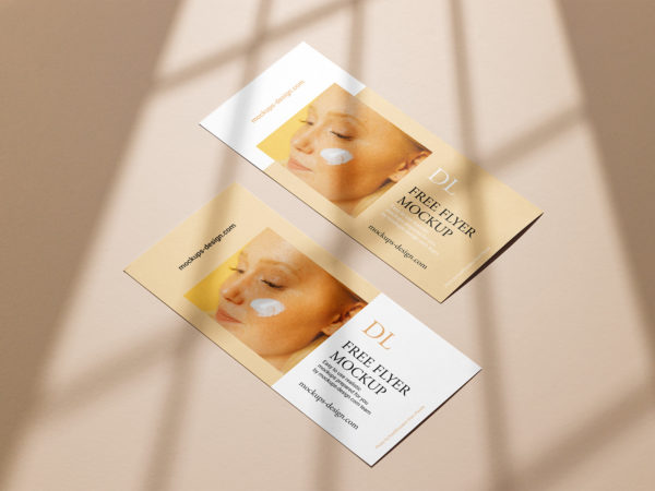 Horizontal DL Flyer Mockup Stationery PSD