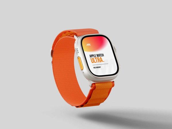 Free Apple Watch Ultra Mockup