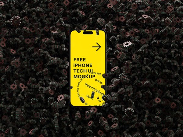 Free iPhone Tech UI Mockup