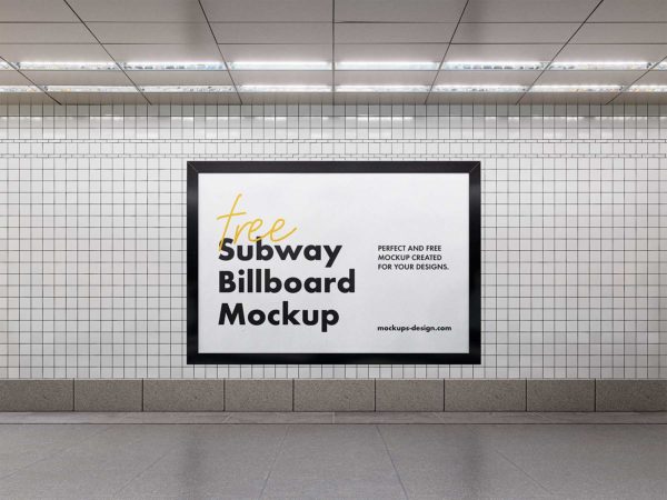 Subway Billboard Free Mockups